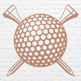 Golf Tee Ball Metal Wall Art, Sports Ball Gift for Golf Player,