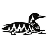 Loon Metal Wall Art, Wildlife Bird Wall Art Farmhouse Decor