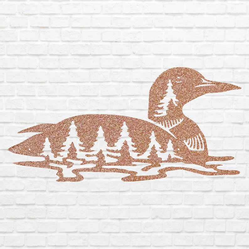 Loon Metal Wall Art, Wildlife Bird Wall Art Farmhouse Decor