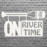 On River Time Sign Metal Wall Art, River Life Decor