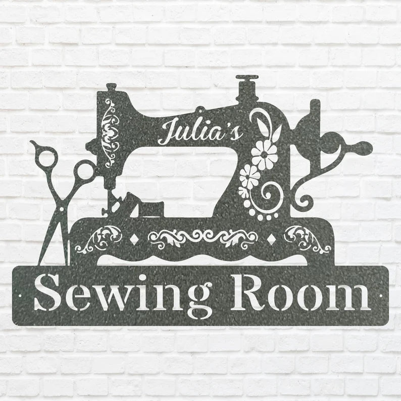 Sewing Room Sign, Sewing Machine Metal Sign, Sewing Room Wall Decor, Sewing Gifts for Mom, Gift for Her, Mother Day's Gift