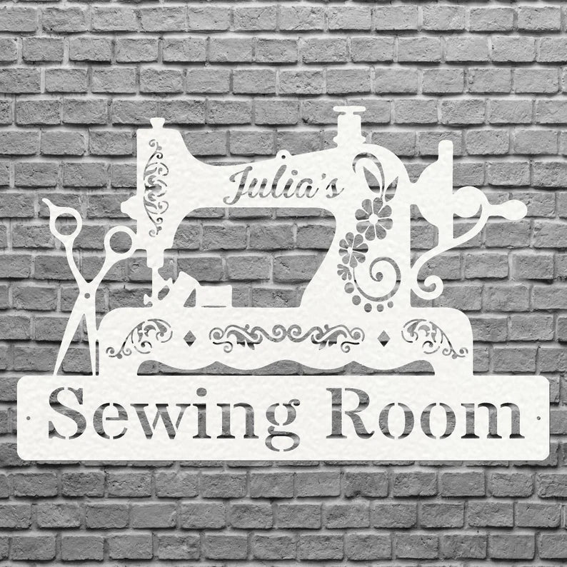 Sewing Room Sign, Sewing Machine Metal Sign, Sewing Room Wall Decor, Sewing Gifts for Mom, Gift for Her, Mother Day's Gift