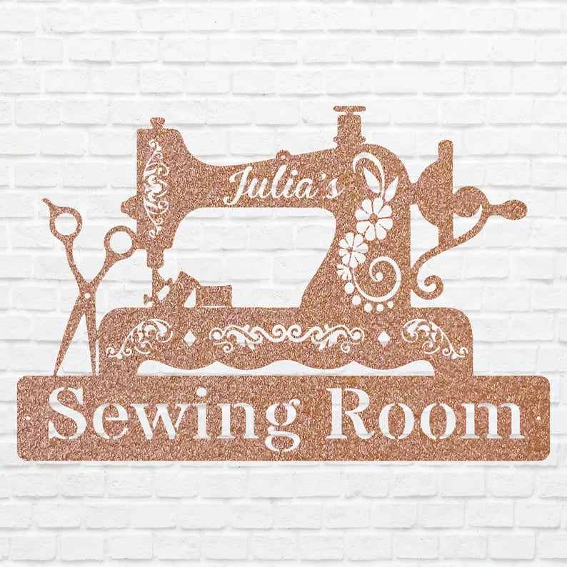 Sewing Room Sign, Sewing Machine Metal Sign, Sewing Room Wall Decor, Sewing Gifts for Mom, Gift for Her, Mother Day's Gift