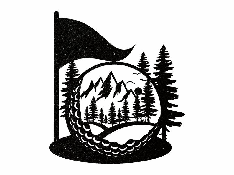 Golf Metal Art Decoration, Sports Metal Wall Gifts for Golfers