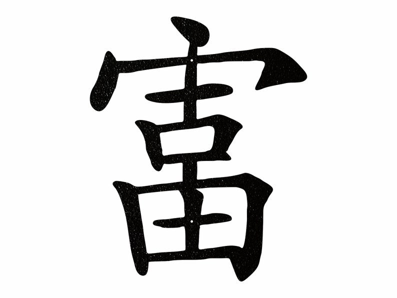 Chinese Calligraphy Wall Art, Rich Symbol Chinese Wall Art