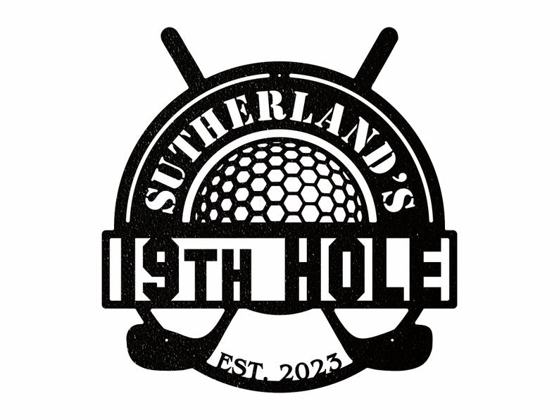 Personalized Golf Metal Art, Golf Club Wall Art for Sports Lover
