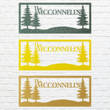 Family Tree Custom Name and Metal Address Sign, Outdoor Metal Wall Art