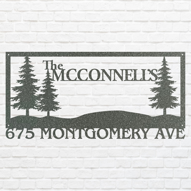 Family Tree Custom Metal Name Sign, Decorative Metal Wall Art