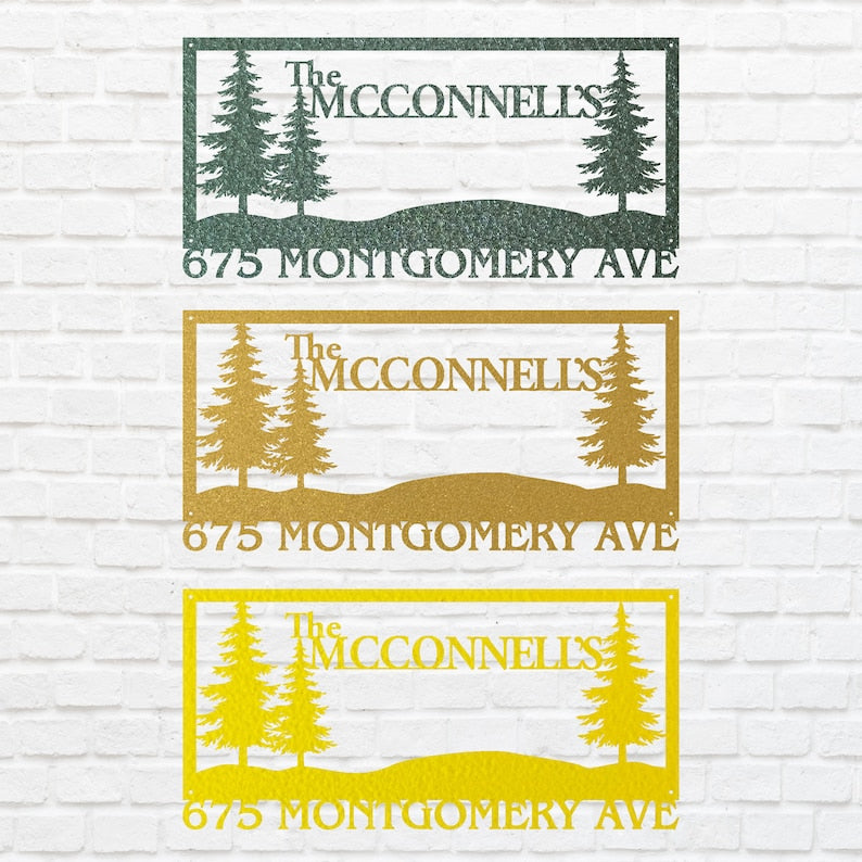 Family Tree Custom Metal Name Sign, Decorative Metal Wall Art