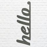 Metal Hello Sign for Walls, Decorative Metal Wall Art