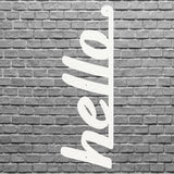 Metal Hello Sign for Walls, Decorative Metal Wall Art