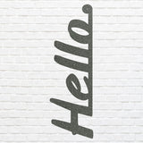 Hello Sign Metal Wall Art for Home Decor, Metal Door Sign