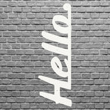 Hello Sign Metal Wall Art for Home Decor, Metal Door Sign