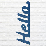 Hello Sign Metal Wall Art for Home Decor, Metal Door Sign