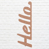 Hello Sign Metal Wall Art for Home Decor, Metal Door Sign