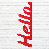 Hello Sign Metal Wall Art for Home Decor, Metal Door Sign