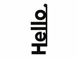 Vertical Hello Sign Metal Wall Art, Front Door Sign