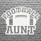 Football Aunt Metal Wall Art, Black Metal Wall Art for Living Room