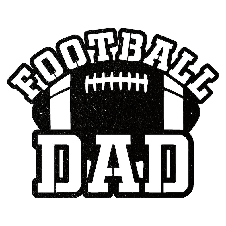 Football Dad Metal Wall Decor, Sports Metal Wall Art
