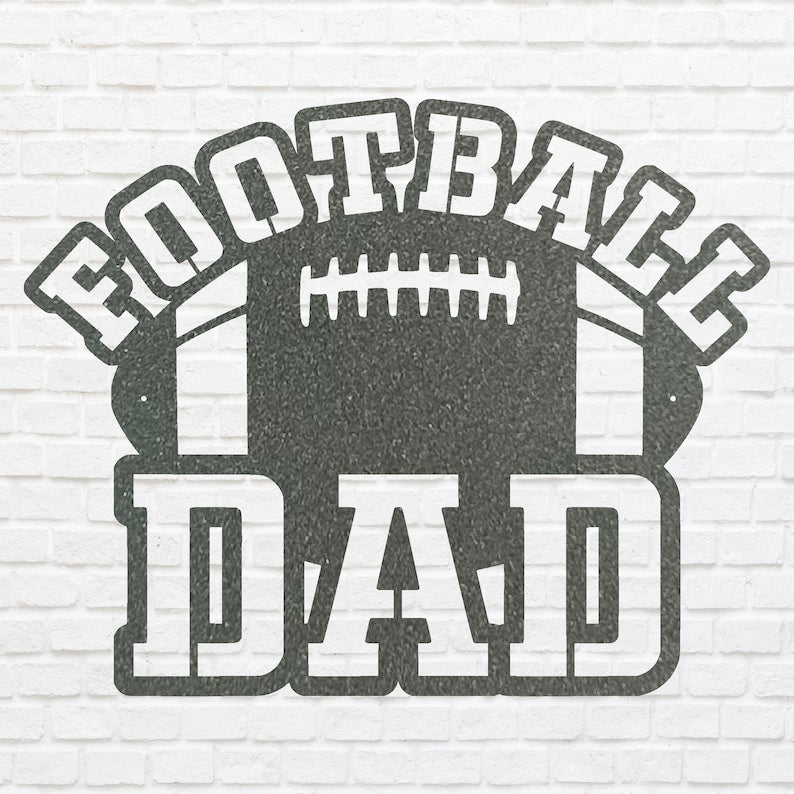 Football Dad Metal Wall Decor, Sports Metal Wall Art