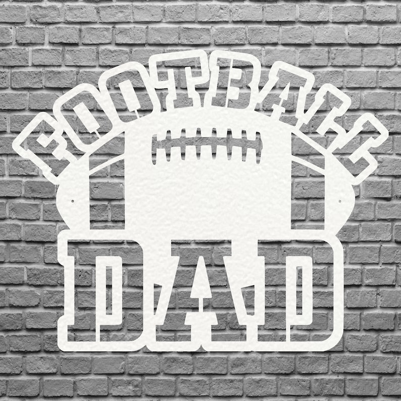 Football Dad Metal Wall Decor, Sports Metal Wall Art