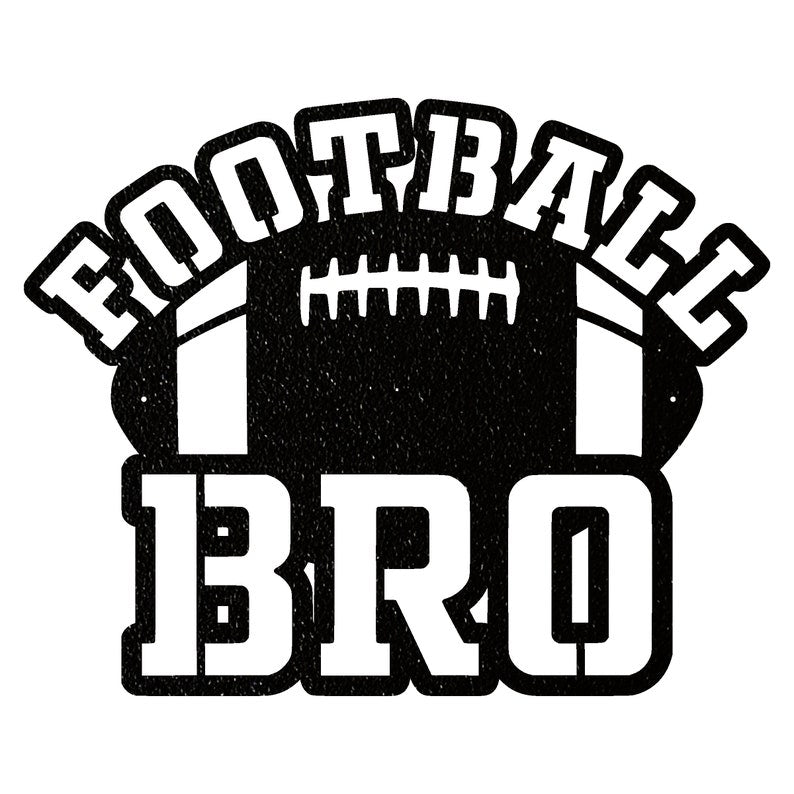 3d Metal Art Boy Sports Decor, Football Bro Metal Wall Decor