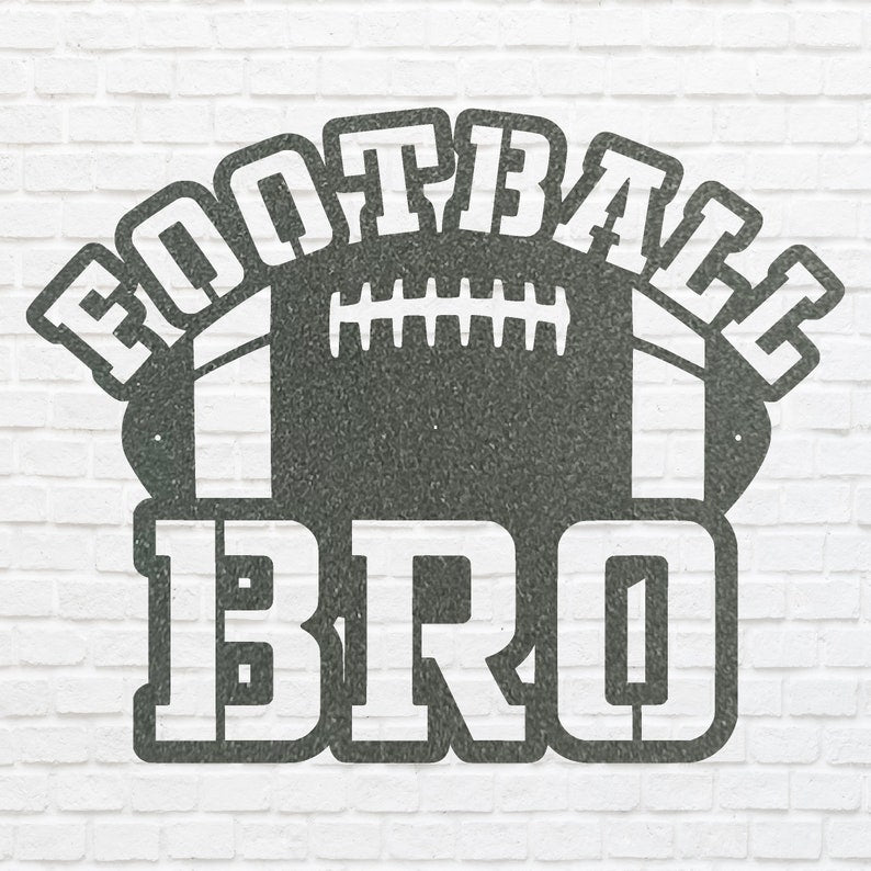 3d Metal Art Boy Sports Decor, Football Bro Metal Wall Decor