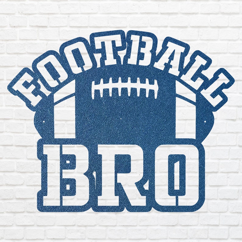 3d Metal Art Boy Sports Decor, Football Bro Metal Wall Decor