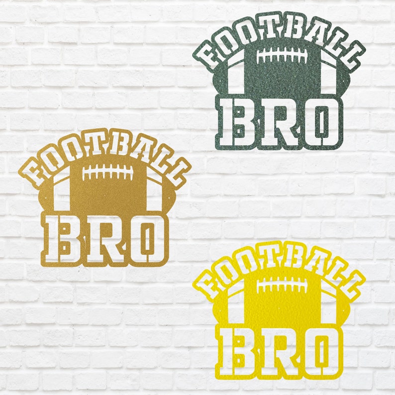 3d Metal Art Boy Sports Decor, Football Bro Metal Wall Decor