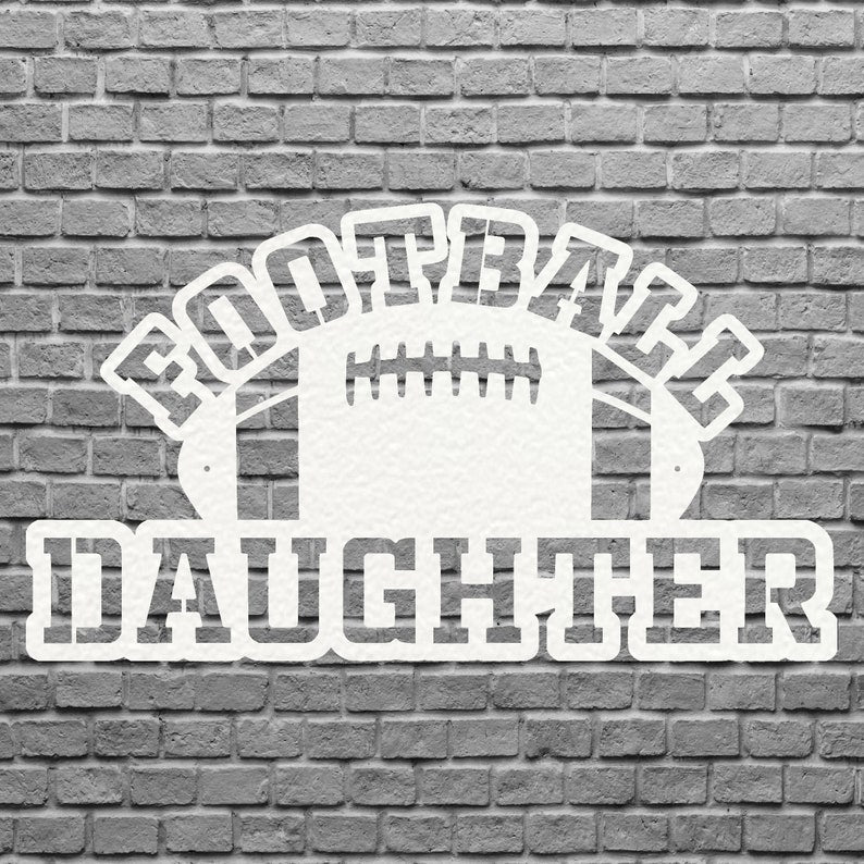 Football Daughter Sports Art, Laser Cut Sports Wall Art Decor