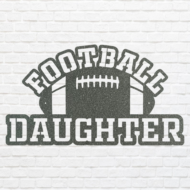 Football Daughter Sports Art, Laser Cut Sports Wall Art Decor