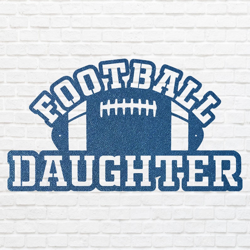 Football Daughter Sports Art, Laser Cut Sports Wall Art Decor