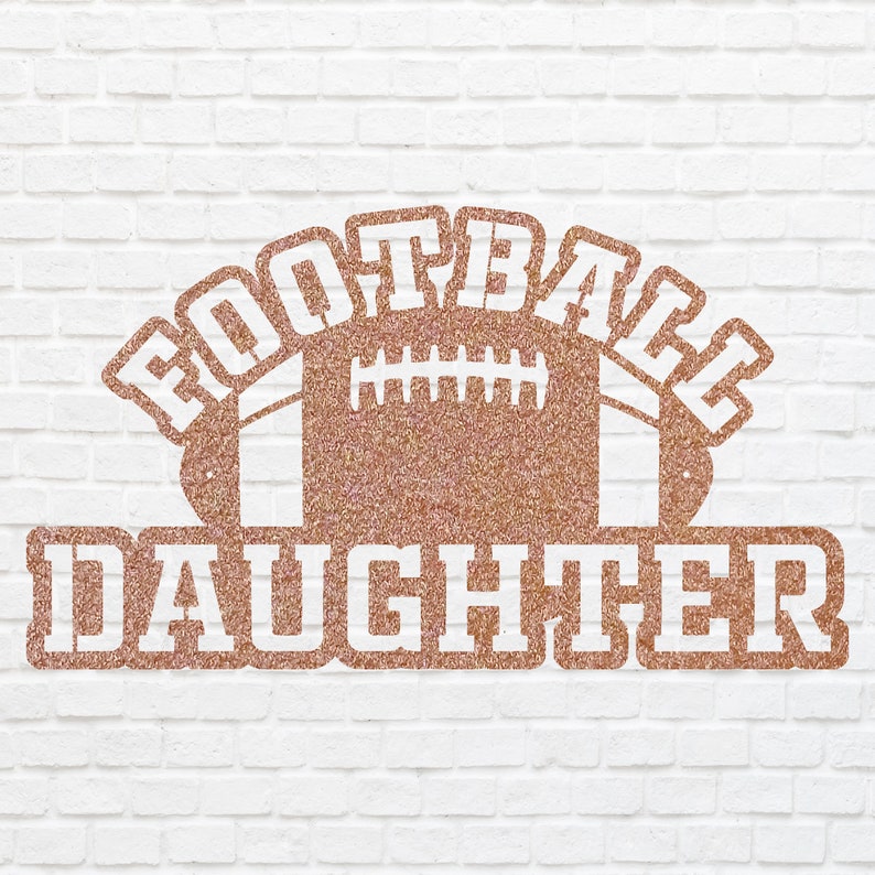 Football Daughter Sports Art, Laser Cut Sports Wall Art Decor