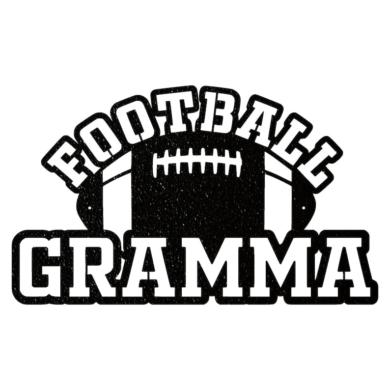 Sports Gramma Football Sign, Football Grandma Metal Wall Art