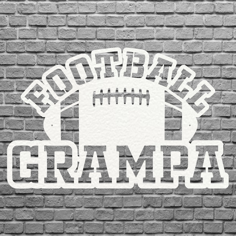 Football Metal Wall Art, Metal Decorative Sports Metal Wall Art