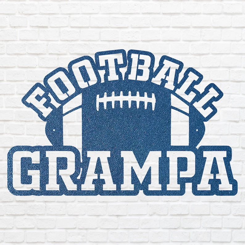 Football Metal Wall Art, Metal Decorative Sports Metal Wall Art