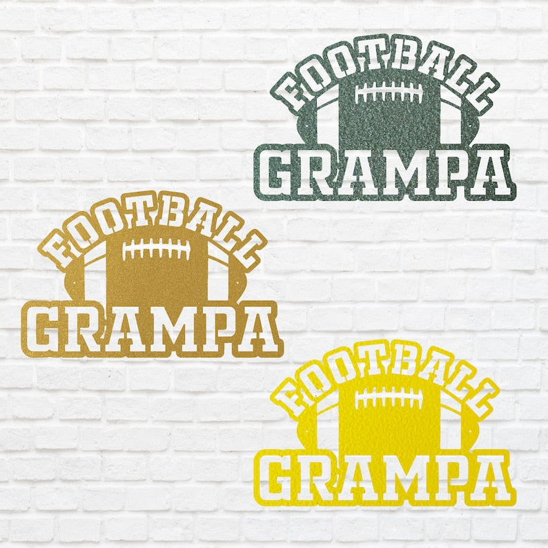 Football Metal Wall Art, Metal Decorative Sports Metal Wall Art