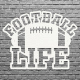 Football Life Metal Wall Art, Metal Decorative Wall Hanging