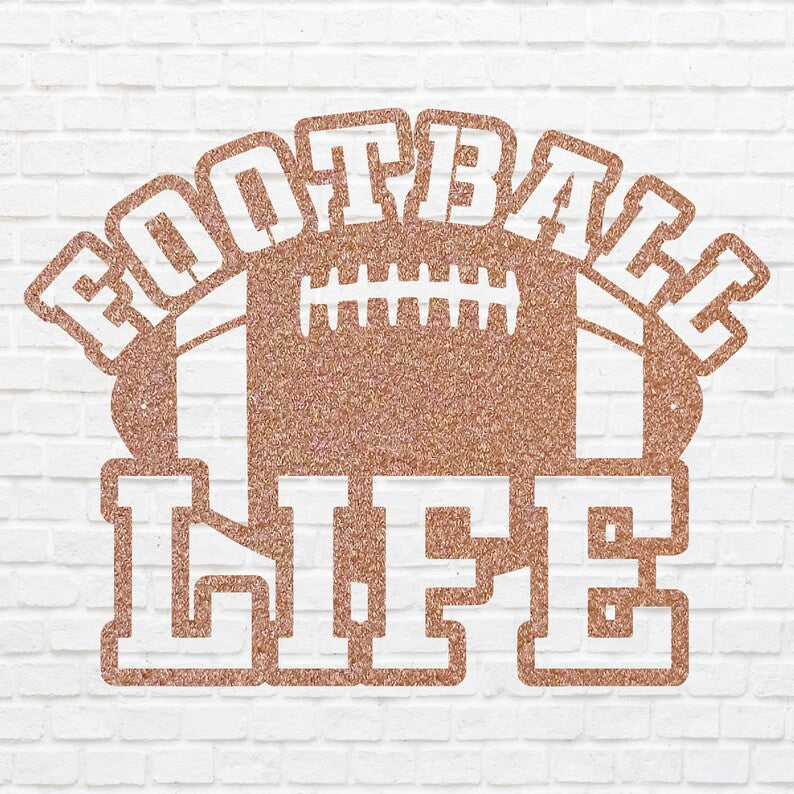 Football Life Metal Wall Art, Metal Decorative Wall Hanging