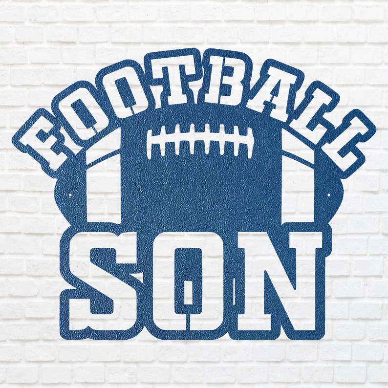 Football Son Metal Wall Art, Laser Cut Sport Metal Wall Art