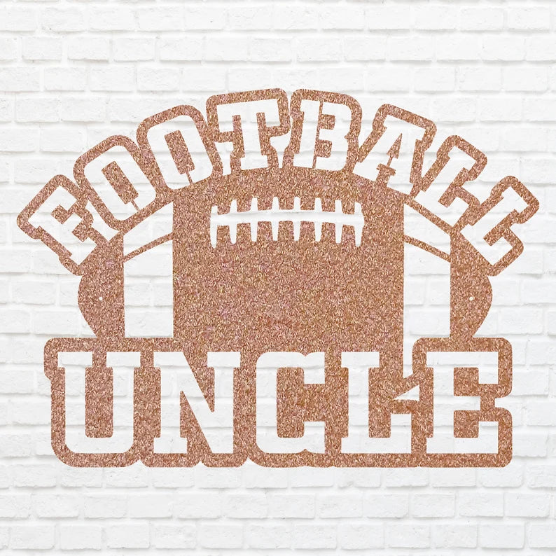 Football Uncle Metal Wall Hanging, Black Metal Wall Art for Living Room