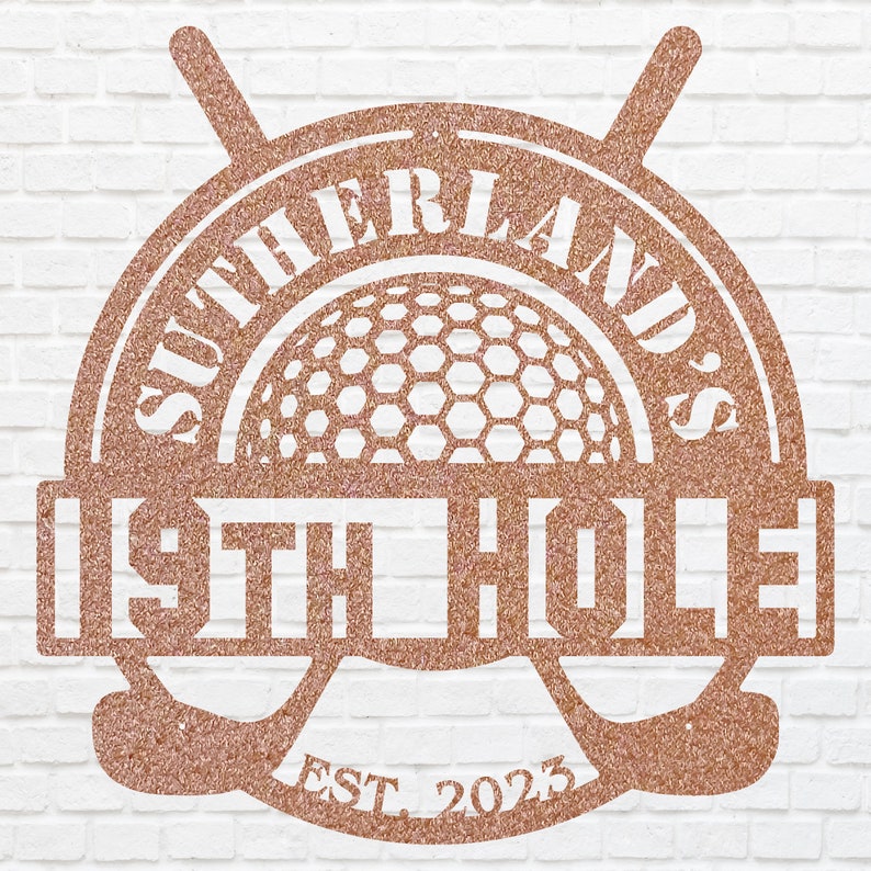Personalized Golf Metal Art, Golf Club Wall Art for Sports Lover