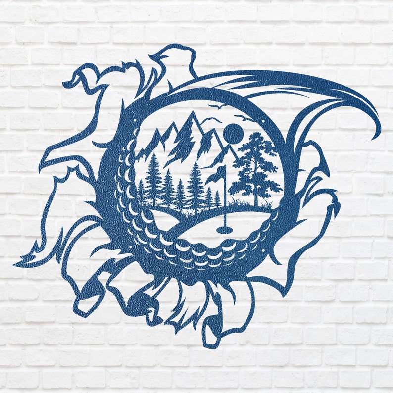 Golf Metal Art Decoration, Decorative Sports Metal Art for Walls