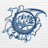 Golf Metal Art Decoration, Decorative Sports Metal Art for Walls