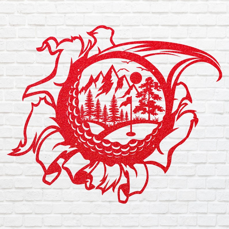 Golf Metal Art Decoration, Decorative Sports Metal Art for Walls