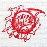 Golf Metal Art Decoration, Decorative Sports Metal Art for Walls