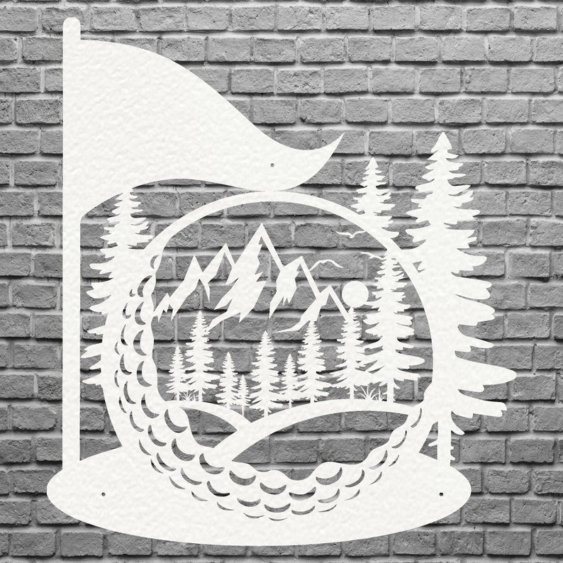 Golf Metal Art Decoration, Sports Metal Wall Gifts for Golfers