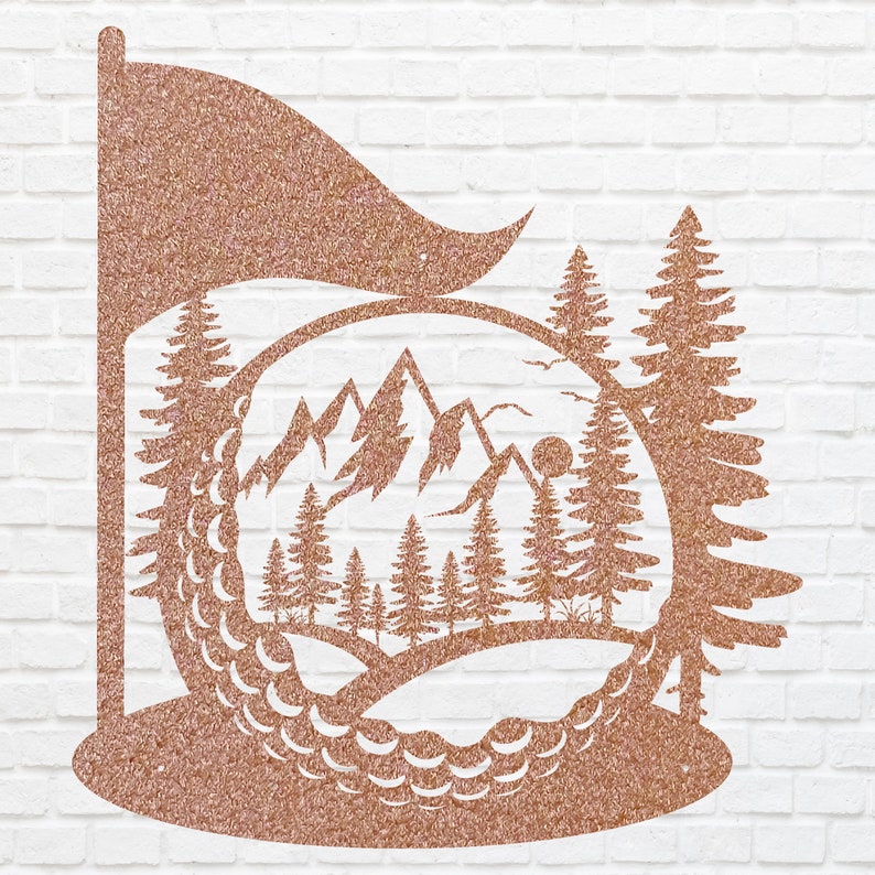 Golf Metal Art Decoration, Sports Metal Wall Gifts for Golfers