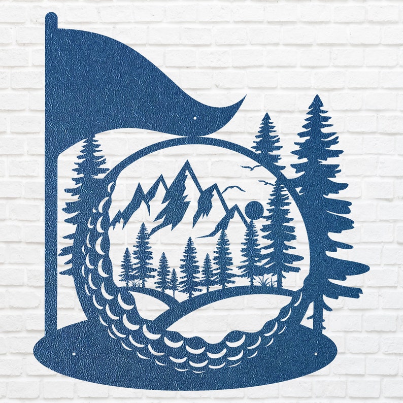 Golf Metal Art Decoration, Sports Metal Wall Gifts for Golfers