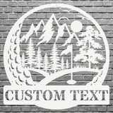 Custom Metal Golf Club Sign, Black Sports Metal Wall Art